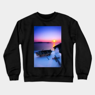 Santorini Purple Sunset Crewneck Sweatshirt